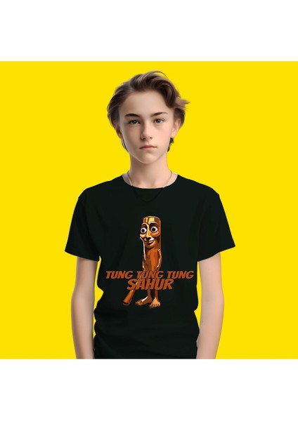 Çocuk Tung Tung Tung Sahur Italyan Brainrot Tişört