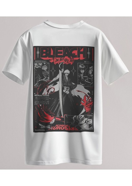 Bleach Ichigo Kurosaki Baskılı Sıfır Yaka Tişört