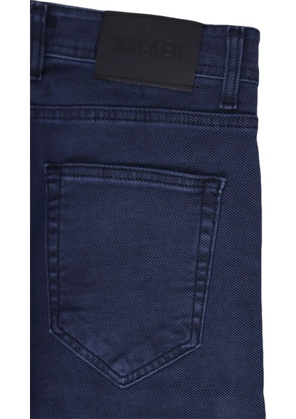 Fistan Store Erkek Parlament Mavisi Yüksek Bel Rahat Kesim Boru Paça Büyük Beden Jean Pantolon