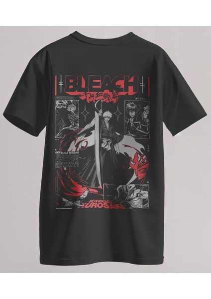 Bleach Ichigo Kurosaki Baskılı Sıfır Yaka Tişört