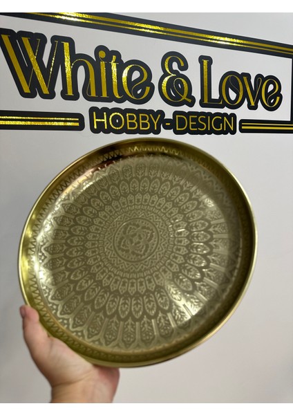 Gold Kabartmalı Metal Tepsi fiyatları