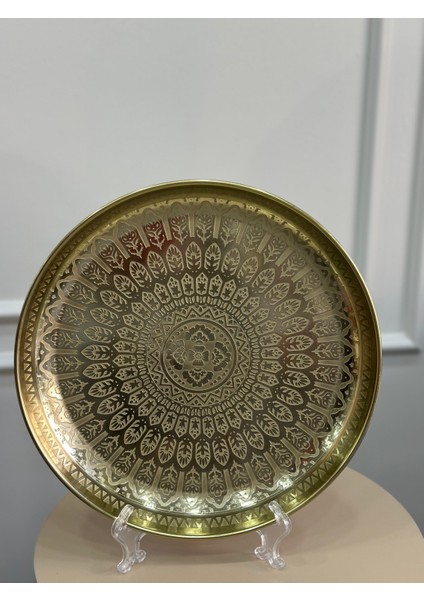 Gold Kabartmalı Metal Tepsi modelleri