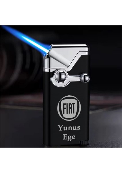 Kişiye Özel Isimli Araç Araba Logo Baskılı Siyah Gazlı Rüzgar Geçirmez Çakmak