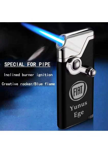 Kişiye Özel Isimli Araç Araba Logo Baskılı Siyah Gazlı Rüzgar Geçirmez Çakmak fiyatları