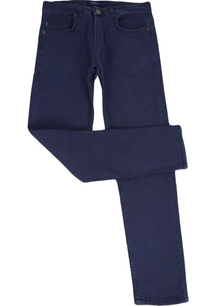 Fistan Store Erkek Parlament Mavisi Yüksek Bel Rahat Kesim Boru Paça Büyük Beden Jean Pantolon fiyatları