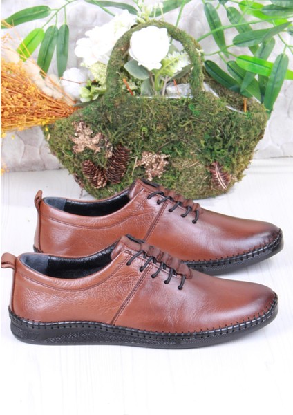 425060 Yumuşak Esnek Rahat Lastik Bağcıklı Hakiki Deri Erkek Ayakkabı fiyatları