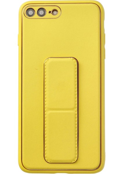 Iphone 7 Plus Kılıf Coco Deri Standlı Kapak - Sarı Dpmah