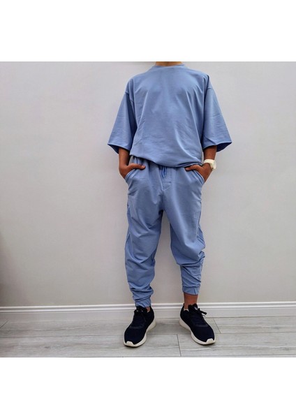Orijinal Oversize Complete New Erkek Mavi Takım