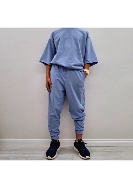 Orijinal Oversize Complete New Erkek Mavi Takım