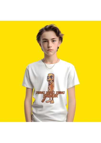 Çocuk Tung Tung Tung Sahur Italyan Brainrot Meme Tişört