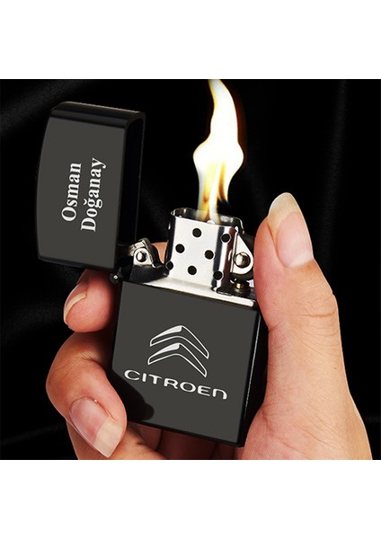 Kişiye Özel Isimli Benzinli Zippo Çakmak Araç Araba Logo Baskılı modelleri