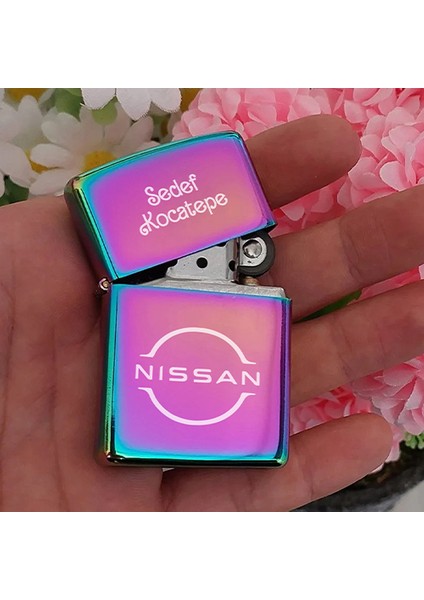 Kişiye Özel Isimli Benzinli Zippo Çakmak Araç Araba Logo Baskılı