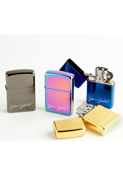 Kişiye Özel Isimli Benzinli Zippo Çakmak Araç Araba Logo Baskılı fırsatları
