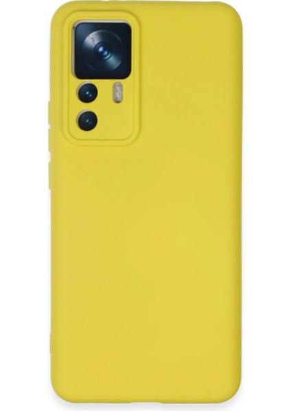 Xiaomi Mi 12T Pro Kılıf Nano Içi Kadife Silikon - Sarı Dpmah