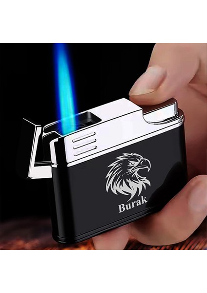 Kişiye Özel Isimli Siyah Gazlı Tasarım Çakmak Kartal Logo Baskılı fiyatları