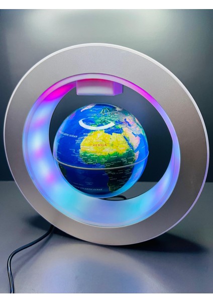 Dekoratif LED Işıklı Manyetik Havada Dönen Dünya Haritası Küre - Ofis Işyeri Aksesuar fiyatları