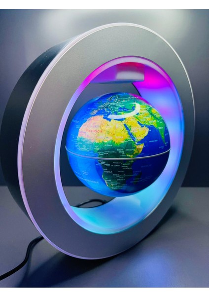 Dekoratif LED Işıklı Manyetik Havada Dönen Dünya Haritası Küre - Ofis Işyeri Aksesuar modelleri