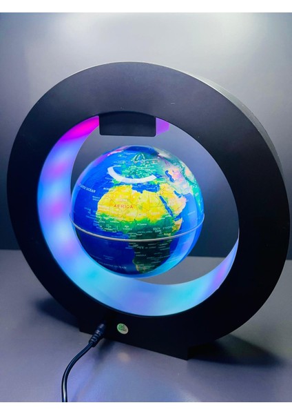 Dekoratif LED Işıklı Manyetik Havada Dönen Dünya Haritası Küre - Ofis Işyeri Aksesuar indirimleri