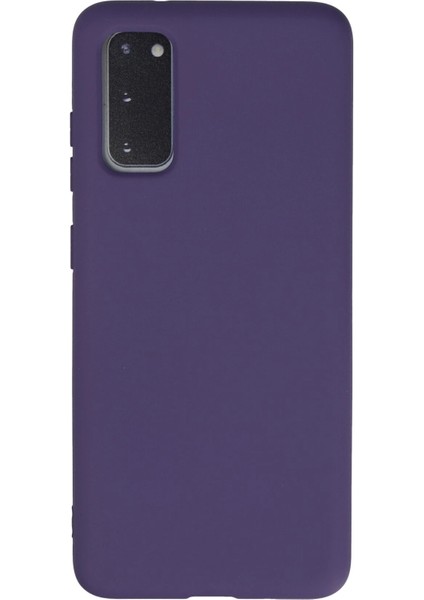 Samsung Galaxy S20 Kılıf Nano Içi Kadife Silikon - Mor Dpmah