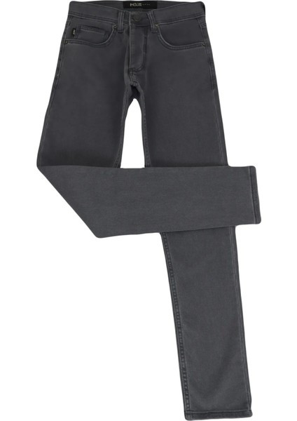 Fistan Store Erkek Gri Normal Bel Dar Kesim Dar Paça Jean Pantolon
