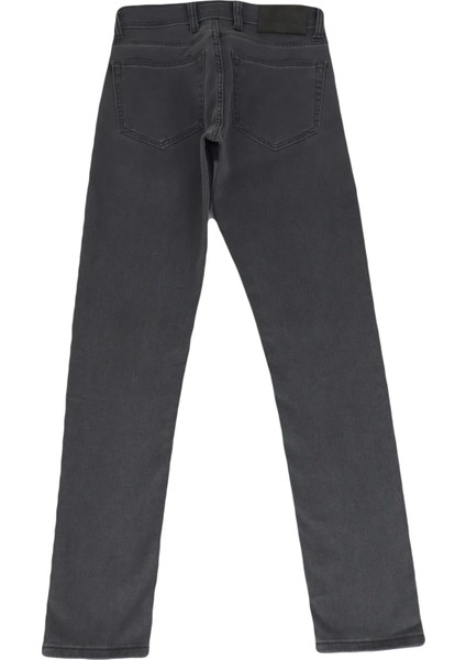 Fistan Store Erkek Gri Normal Bel Dar Kesim Dar Paça Jean Pantolon