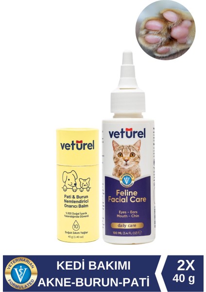 Kedi Köpek Yüz Pati Bakım Seti %100 Doğal Nemlendirici Balm Stick Burun Dirsek Koruyucu Akne Gözyaşı