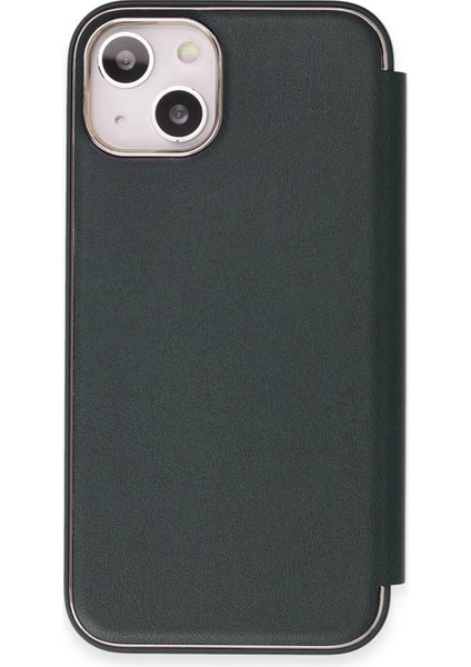 Iphone 14 Kılıf Dolpin Kapaklı - Koyu Yeşil Dpmah