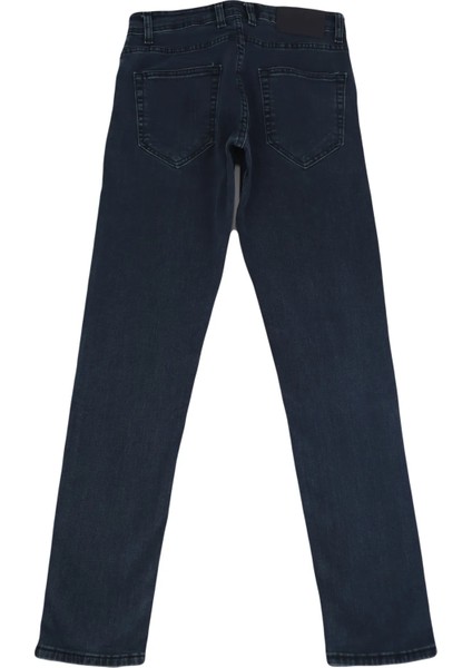 Fistan Store Erkek Lacivert Normal Bel Normal Kesim Dar Paça Jean Pantolon