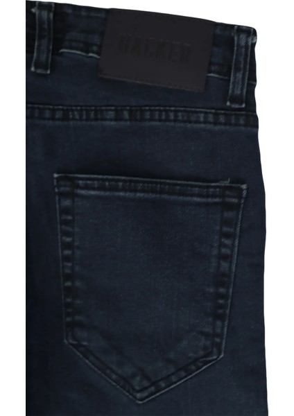 Fistan Store Erkek Lacivert Normal Bel Normal Kesim Dar Paça Jean Pantolon