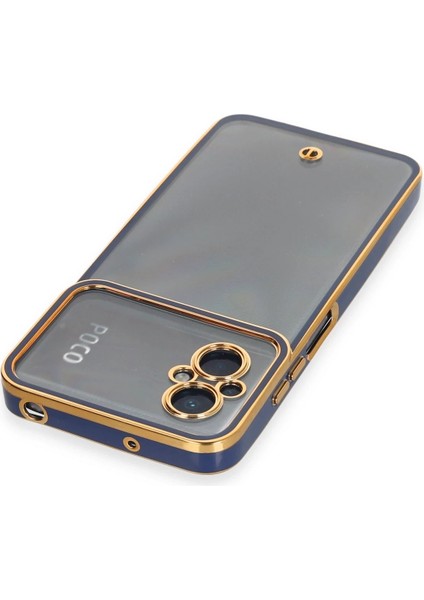 Xiaomi Poco M5 Kılıf Liva Lens Silikon - Mavi Dpmah modelleri