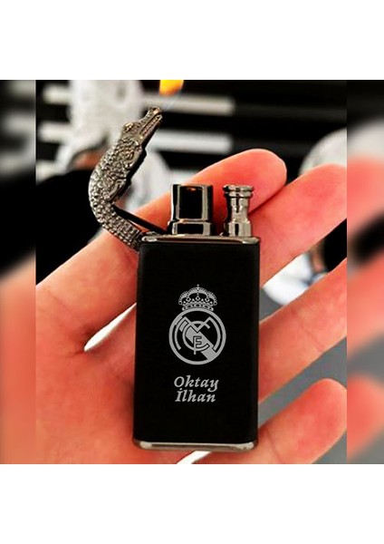 Kişiye Özel Isimli Timsah Başlı Çift Yanmalı Gazlı Siyah Çakmak Takım Baskılı fiyatları