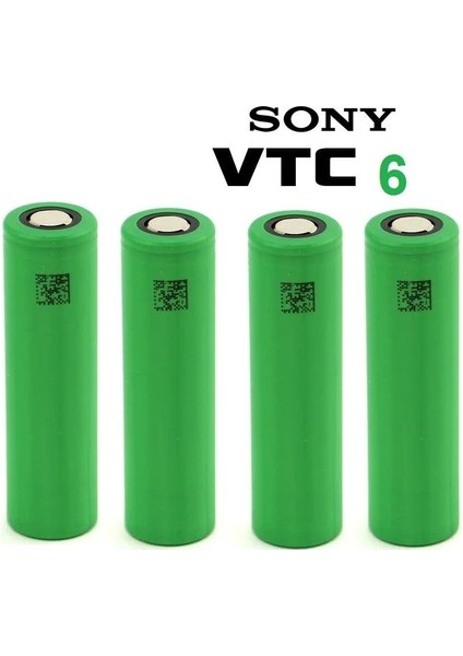 Azurtech Vtc6 18650 3.7V 3000 Mah Li-Ion Pil / 4ADET Pil + 2ADET Pil Kutusu