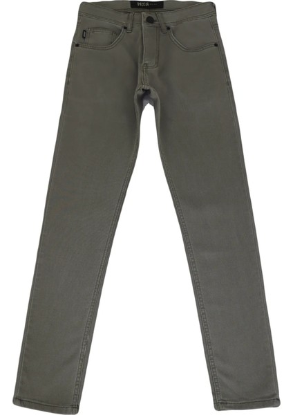Fistan Store Erkek Bej Normal Bel Dar Kesim Dar Paça Jean Pantolon