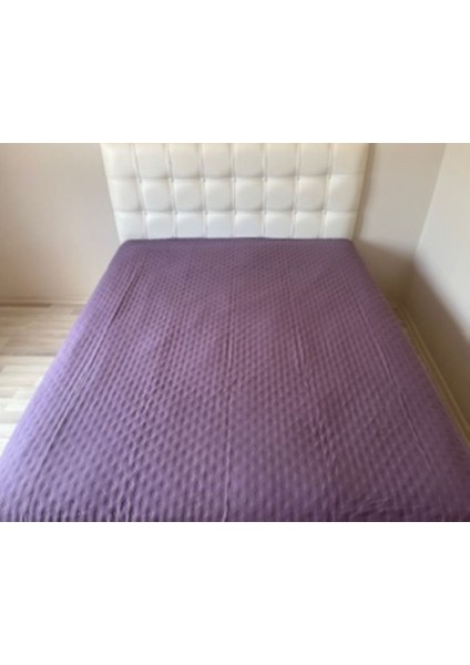 Düz Boya Lazer Kapitoneli Çok Amaçlı Pike Battal Boy 230 x 250 cm Yatak Örtüsü