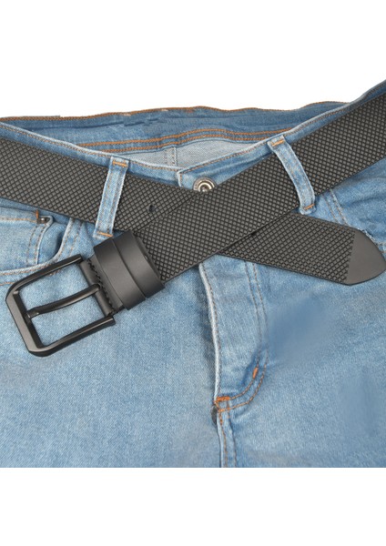 4,5 cm Kare Desenli Suni Deri Siyah Tokalı Kemer 2402645 fiyatları