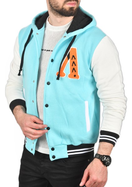 Kapüşonlu Içi Şardonlu Üç Iplik Nakışlı Kolej Ceket Mont 2304781 fırsatları