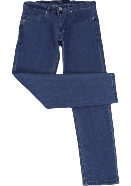 Fistan Store Erkek Koyu Mavi Yüksek Bel Geniş Kesim Boru Paça Büyük Beden Jean Pantolon fiyatları