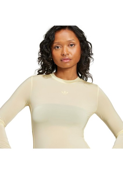 Kadın Sarı Sweatshirt Sheer 3s Ls JD3599