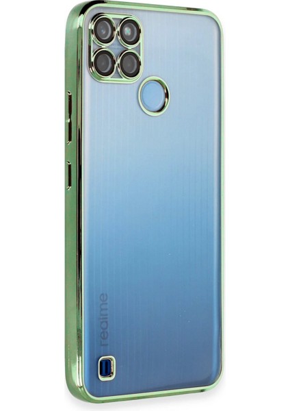 Realme C25Y Kılıf Razer Lensli Silikon - Yeşil Dpmah