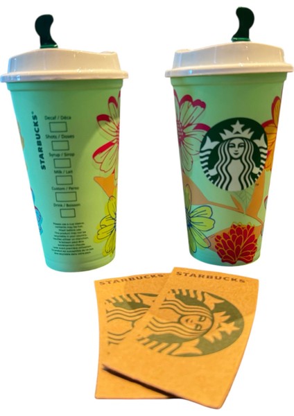 Pistachio Resuable Cup 2X473ML Limited Edition (Yeniden Kullanılabilir Plastik Bardak)