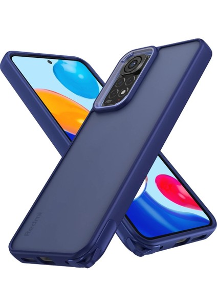 Xiaomi Redmi Note 11 Kılıf Elegant Kapak - Lacivert Dpmah