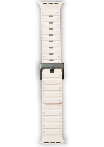 Apple Watch 42MM Magnus Mıknatıslı Silikon Kordon - Yıldız Işığı Dpmah