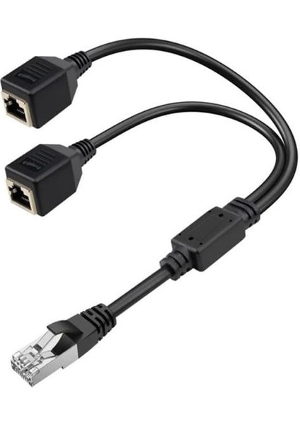 Fırsat Byr PM-25434 Erkek RJ45 To 2x Dişi Ethernet Çoklayıcı Splitter Dağıtıcı Yeni