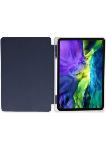 Ipad 10.2 (8.nesil) Kılıf Kalemlikli Mars Tablet Kılıfı - Lacivert Dpmah