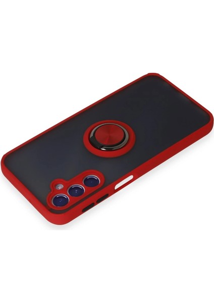 Samsung Galaxy M34 5g Kılıf Montreal Yüzüklü Silikon Kapak - Kırmızı Dpmah modelleri