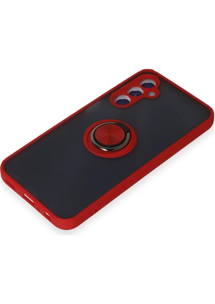 Samsung Galaxy M34 5g Kılıf Montreal Yüzüklü Silikon Kapak - Kırmızı Dpmah fırsatları