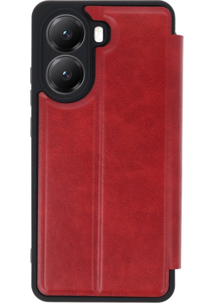 Xiaomi Poco X7 Pro Kılıf Flip Cover - Kırmızı Dpmah