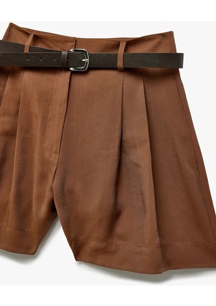 Normal Bel Regular Fit Kahve Kadın Şort 5SAK40092EW fırsatları