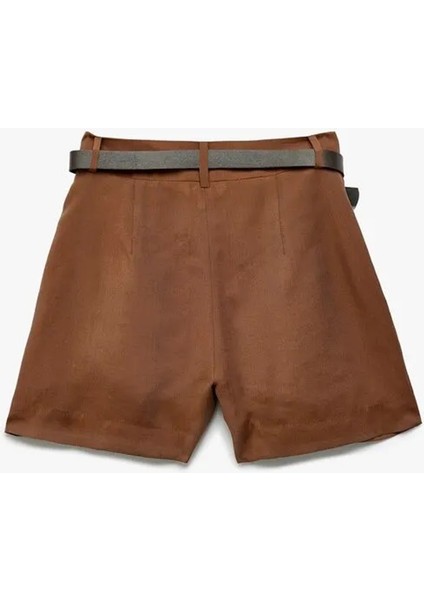 Normal Bel Regular Fit Kahve Kadın Şort 5SAK40092EW indirimleri