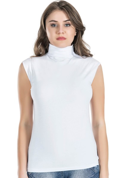 Sıfır Kol Balıkçı Yaka Kadın Atlet 223